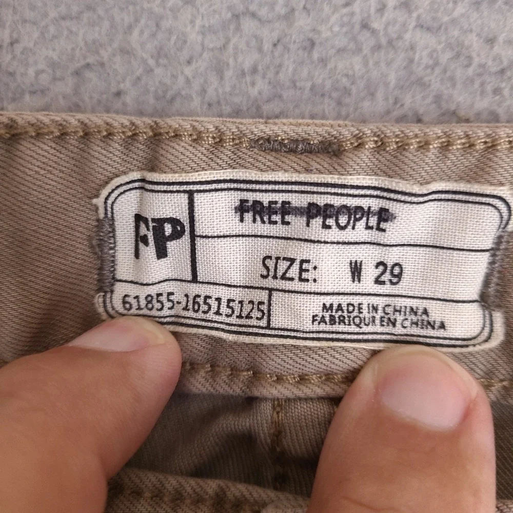 Free People Skinny Jeans Jegging Womens 29 Brown Tan‎ Distressed Stretch